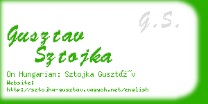 gusztav sztojka business card